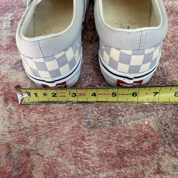 Vans Checkerboard Slip-On Canvas Shoes White Gray Men's Size 7.5 Women’s Size 9 - Picture 5 of 6